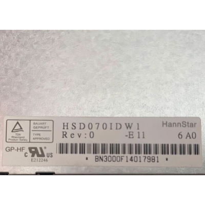 HSD070IDW1-E11 7,0-calowy panel wyświetlacza LCD do wyświetlaczy samochodowych