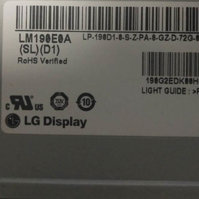 19,0-calowy interfejs LVDS 30 pinów Wyświetlacz panelu LCD LM190E0A-SLD1 Wyświetlacz LG RGB 1280X1024