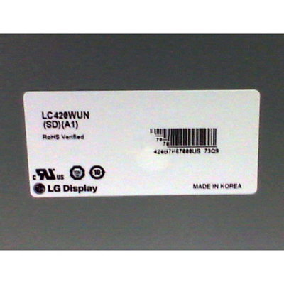 LC420WUN-SDA1 42-calowa ściana wideo LCD, normalnie czarna przepuszczalna